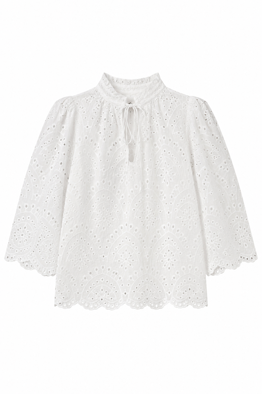 Blusa in sangallo “coreana”