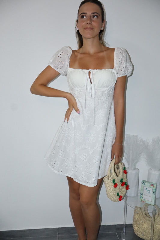 Mini dress in sangallo “Capri”