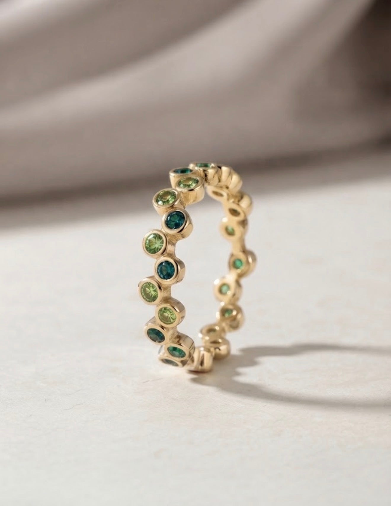 Anello pietrina doppia
