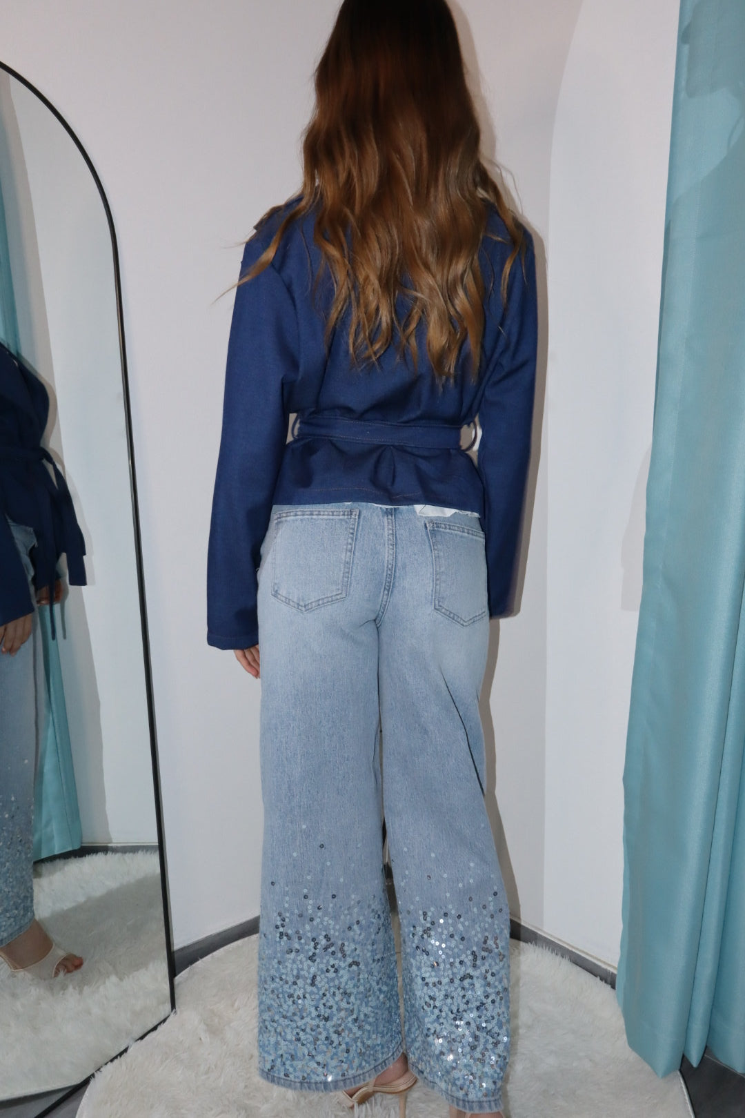 Trench corto denim “Sandra”