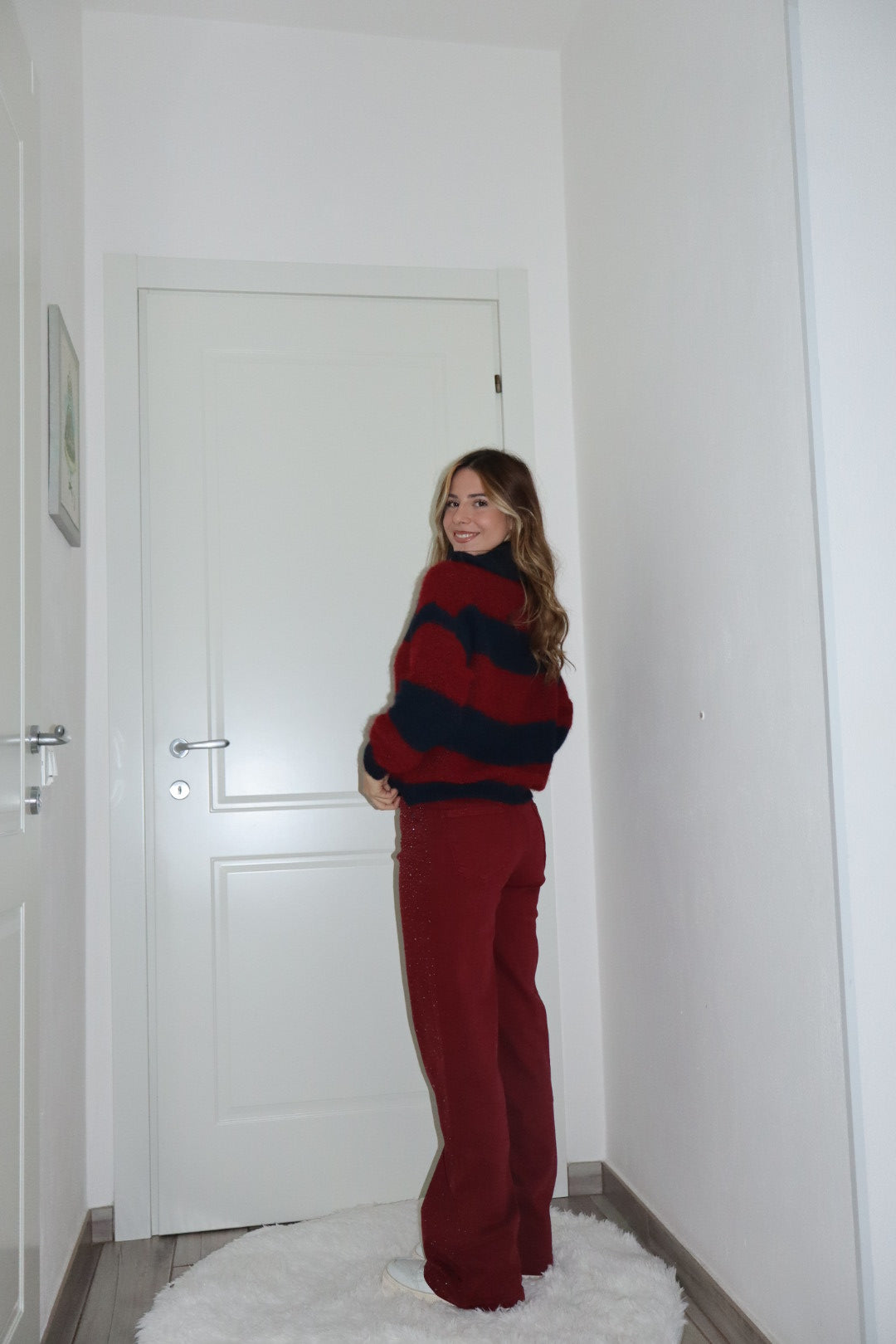 Jeans bordò Shine modellante 46-52