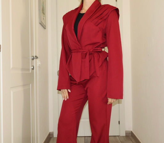 Tailleur con pieghe “clarissa” (vari colori)