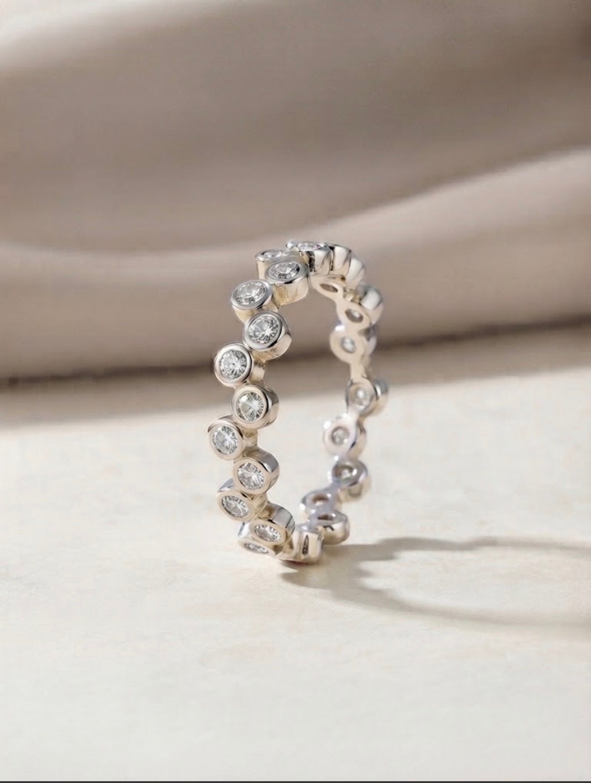 Anello pietrina doppia