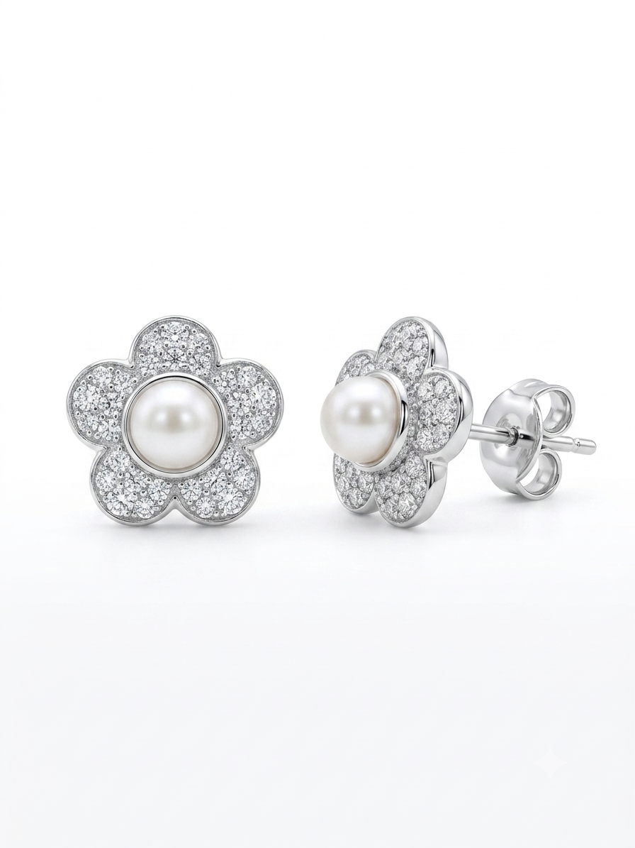 Orecchini fiore luce