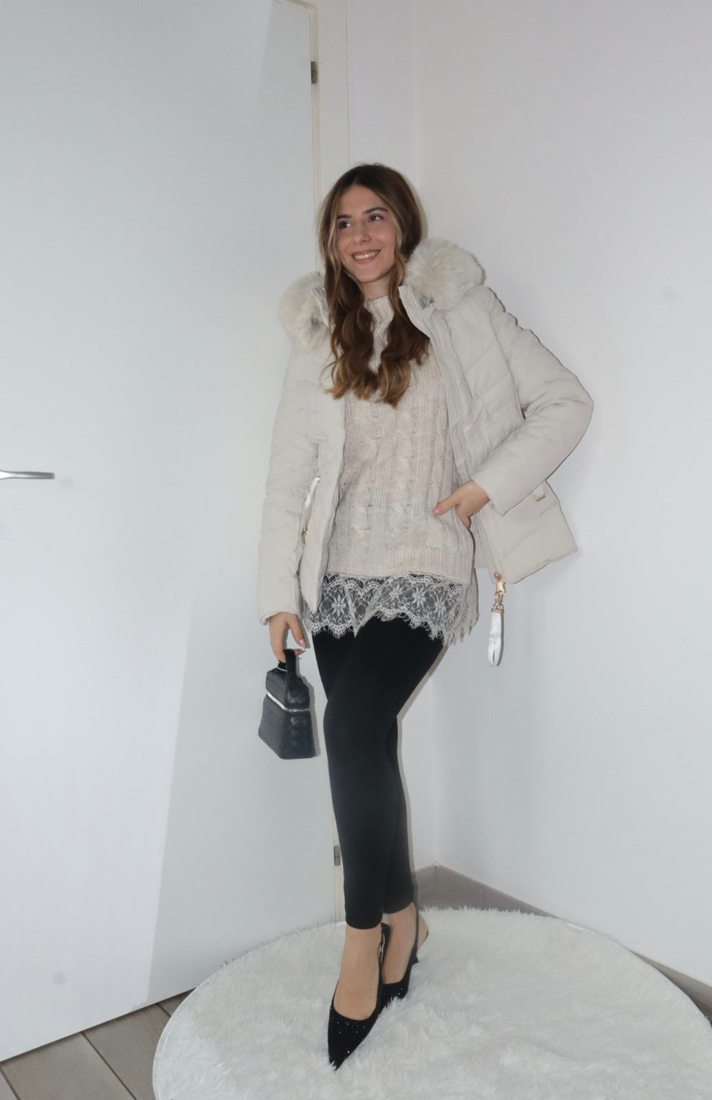 Pull rebecca con merletto in pizzo (vari colori)