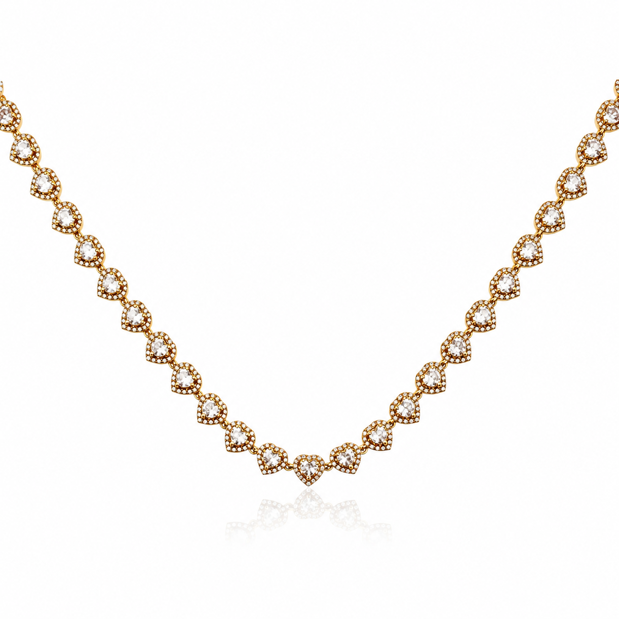 Collana punto luce cuori