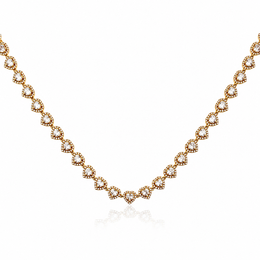 Collana punto luce cuori
