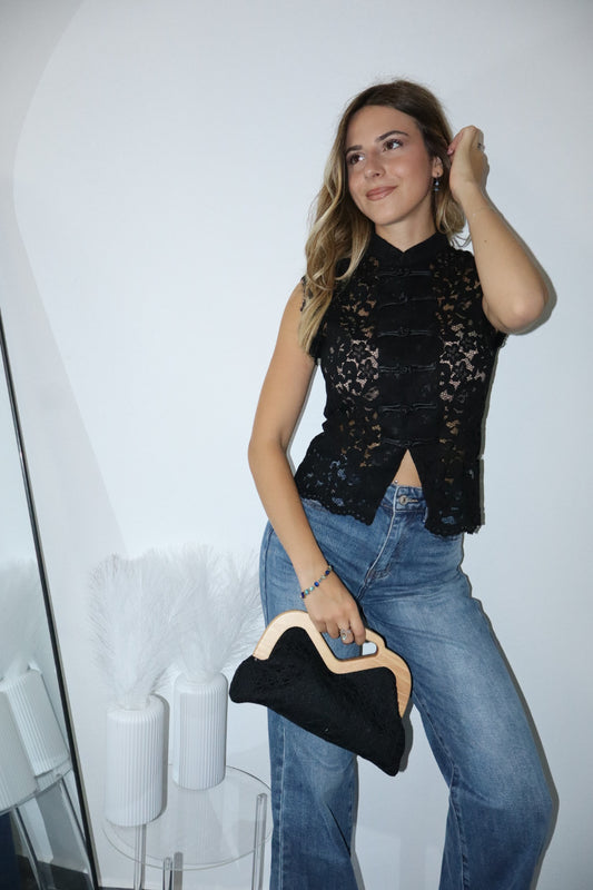 Maglietta tokio con pizzo