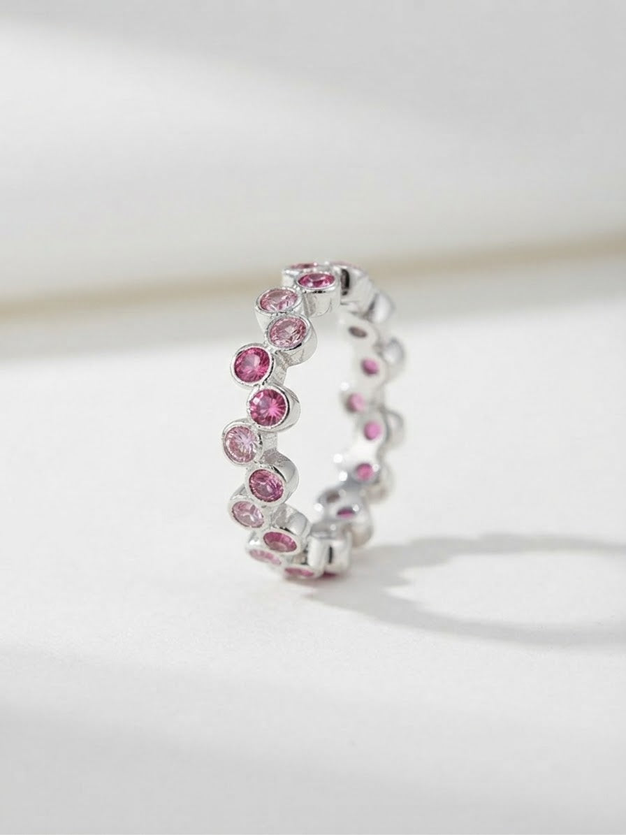 Anello pietrina doppia
