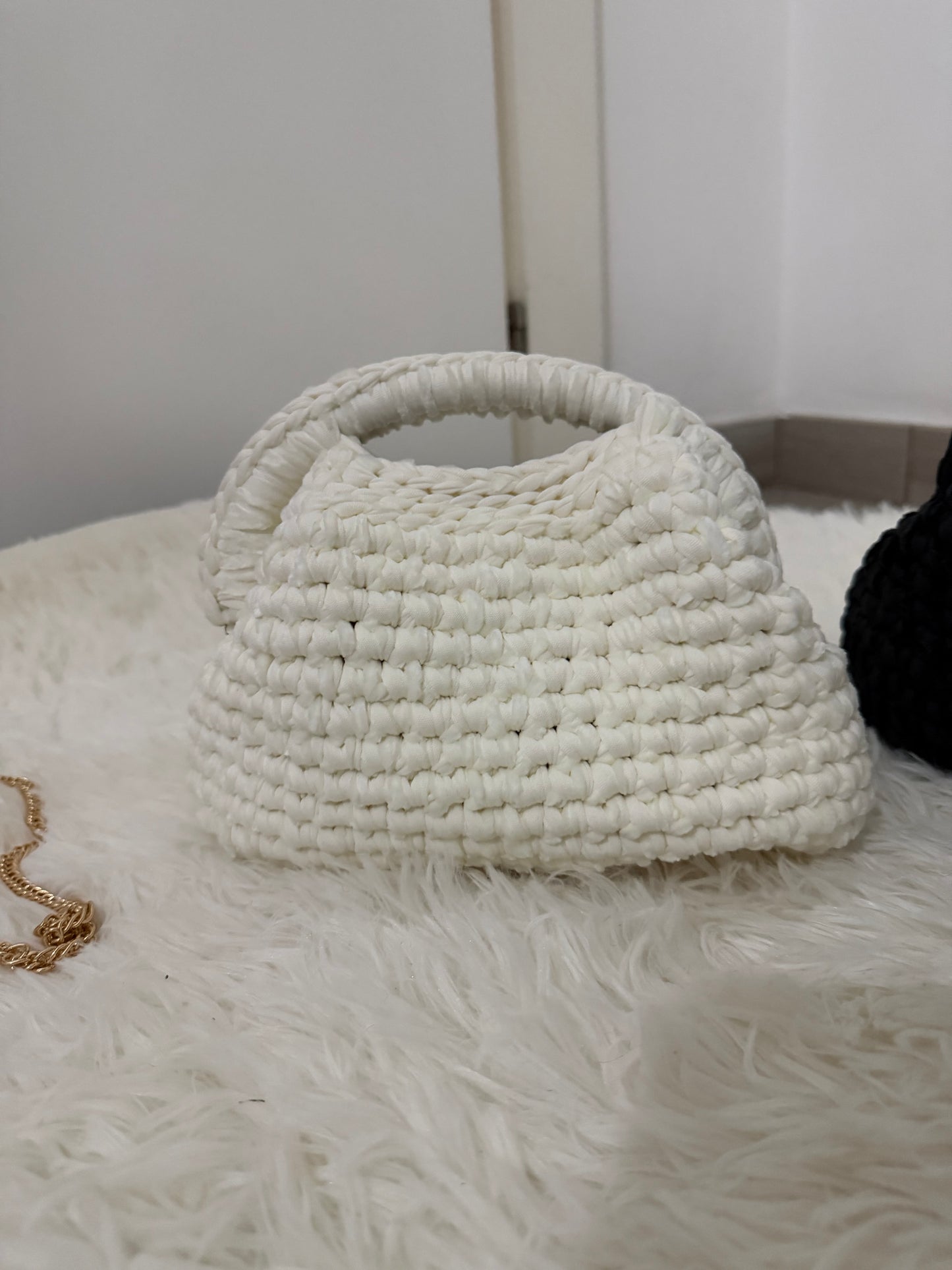 Clutch uncinetto in velluto con tracolla (vari colori)