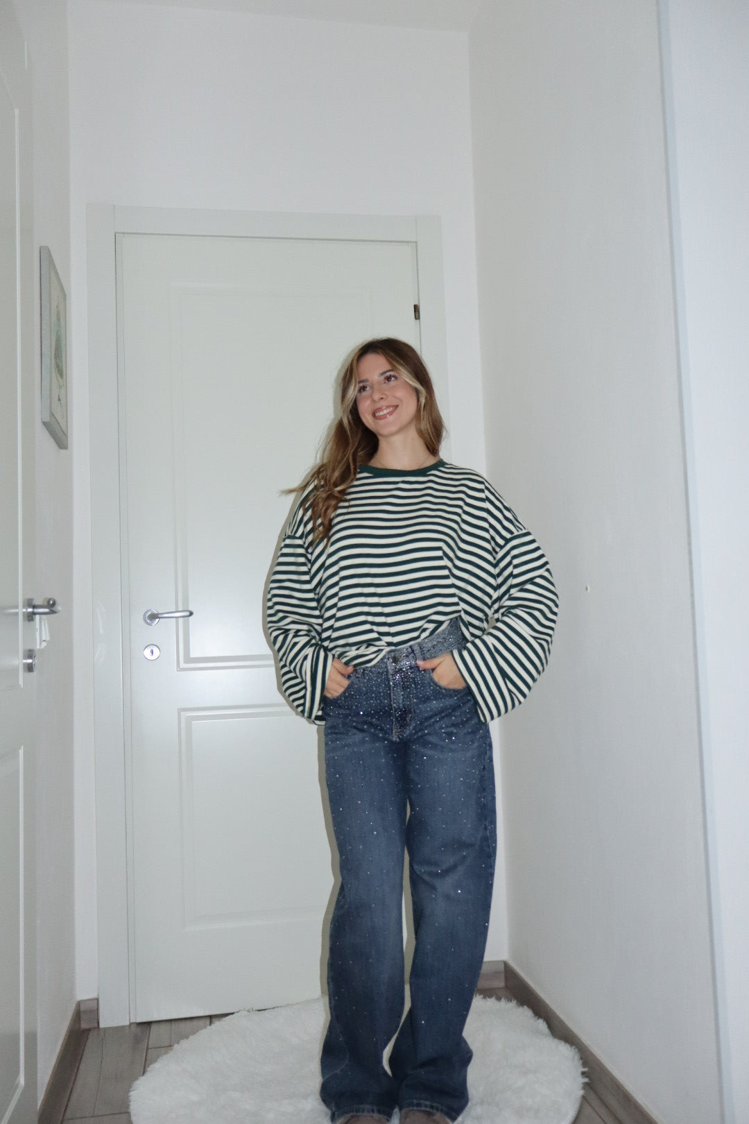 Jeans pioggia Shine blu tg 46-50