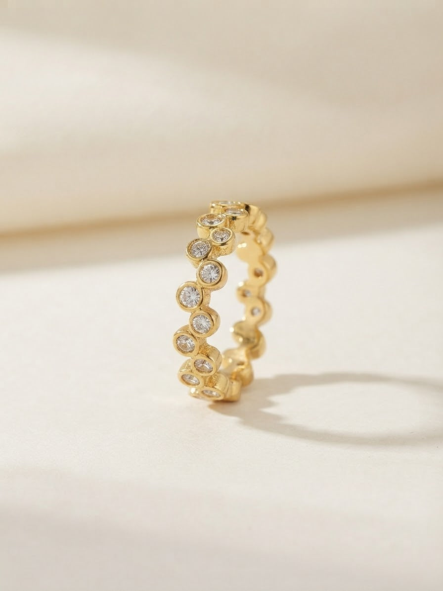 Anello pietrina doppia