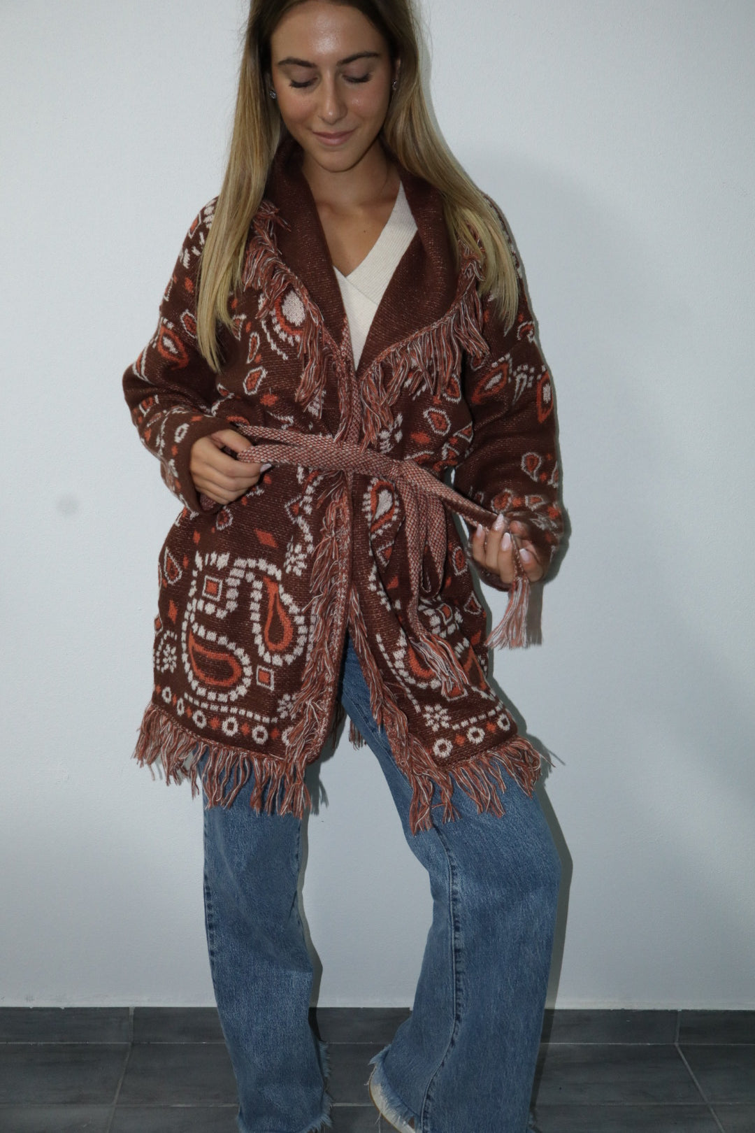 Cardigan frange viral