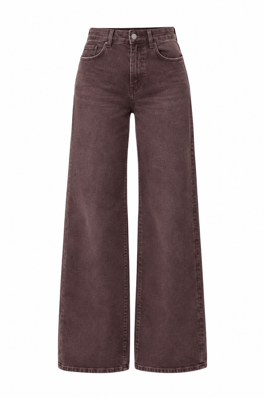 Jeans wide leg prugna