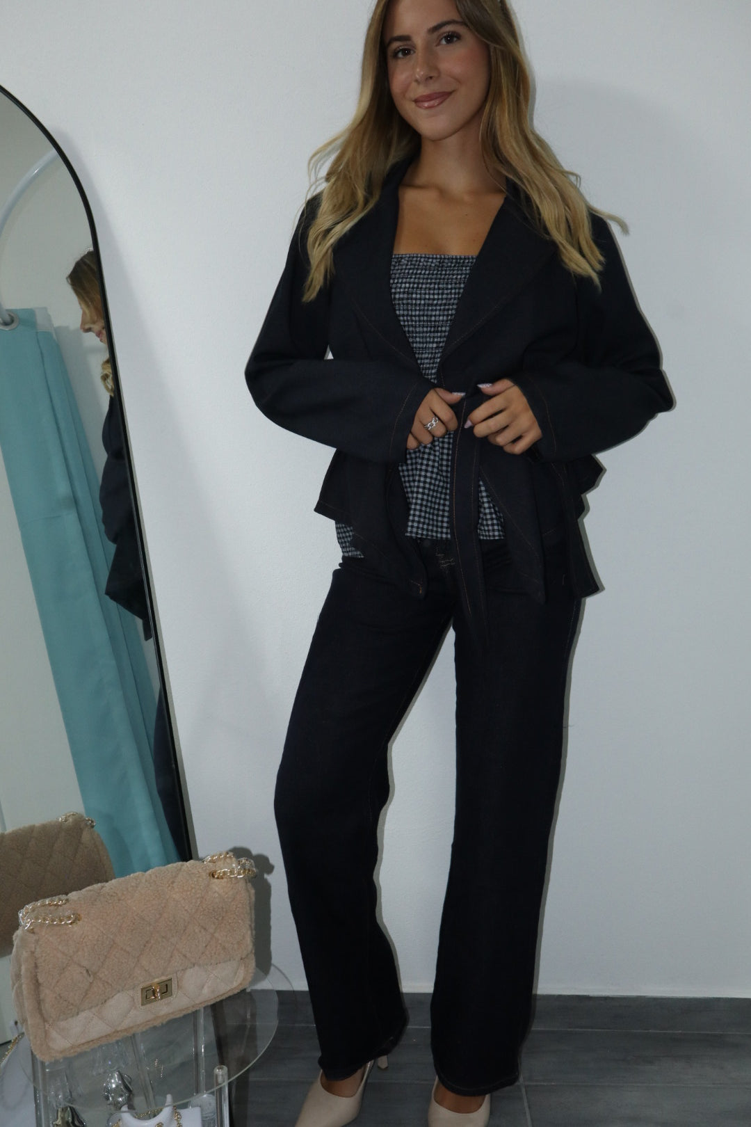 Trench corto denim “Sandra”