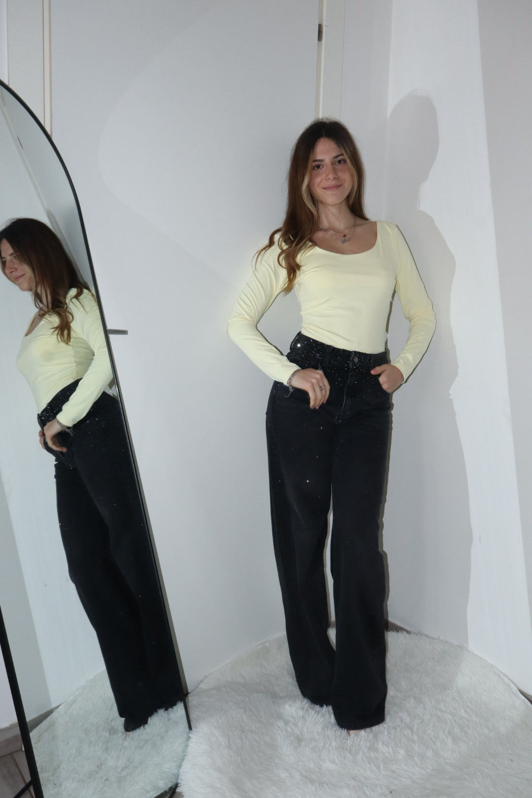 Body lycra con scollo rotondo(vari colori)