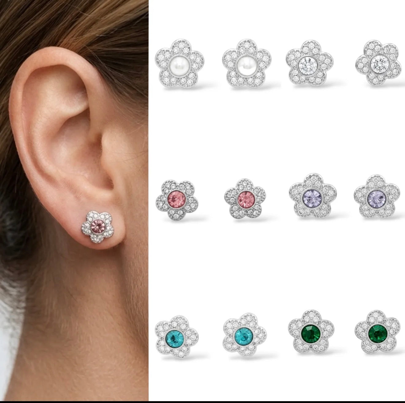 Orecchini fiore luce