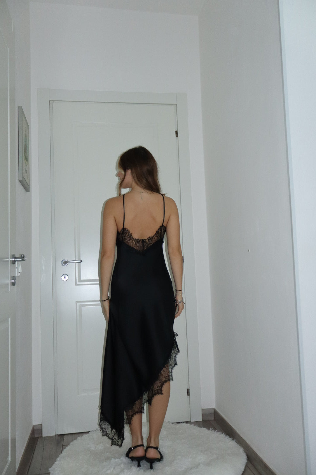 Maxi Dress pizzo diletta nero,marrone