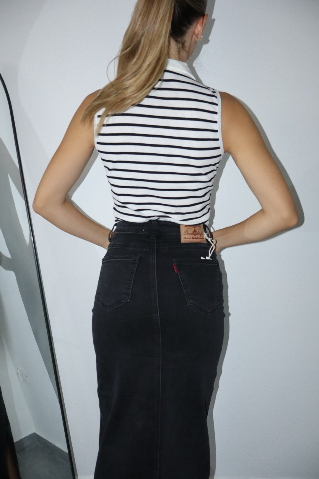 Body polo a righe