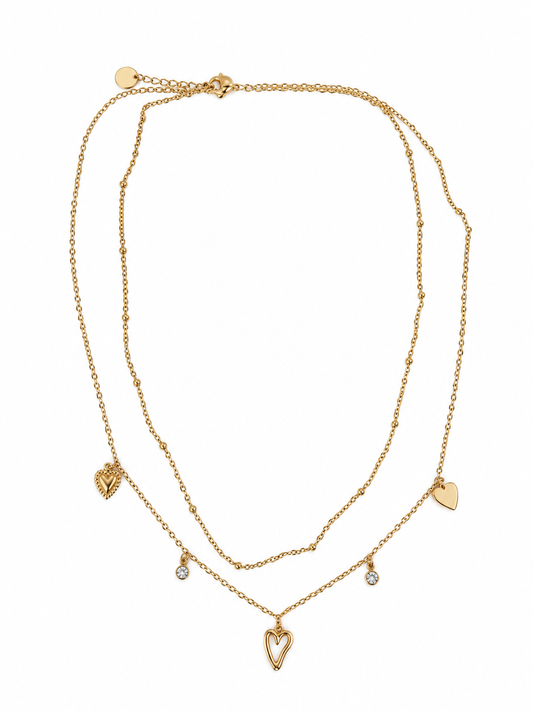 Collana doubble cuore