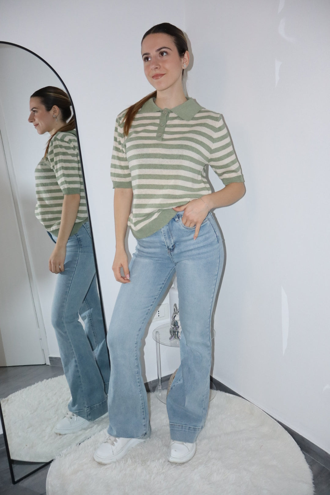 Maglia polo a righe (vari colori)