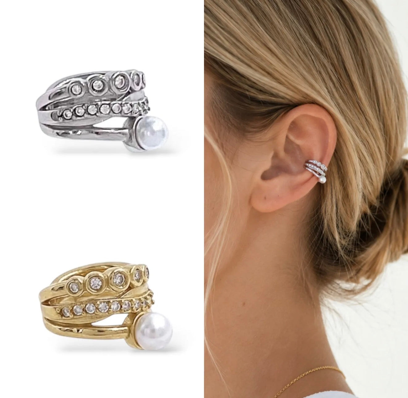 Earcuf tris perla crystal