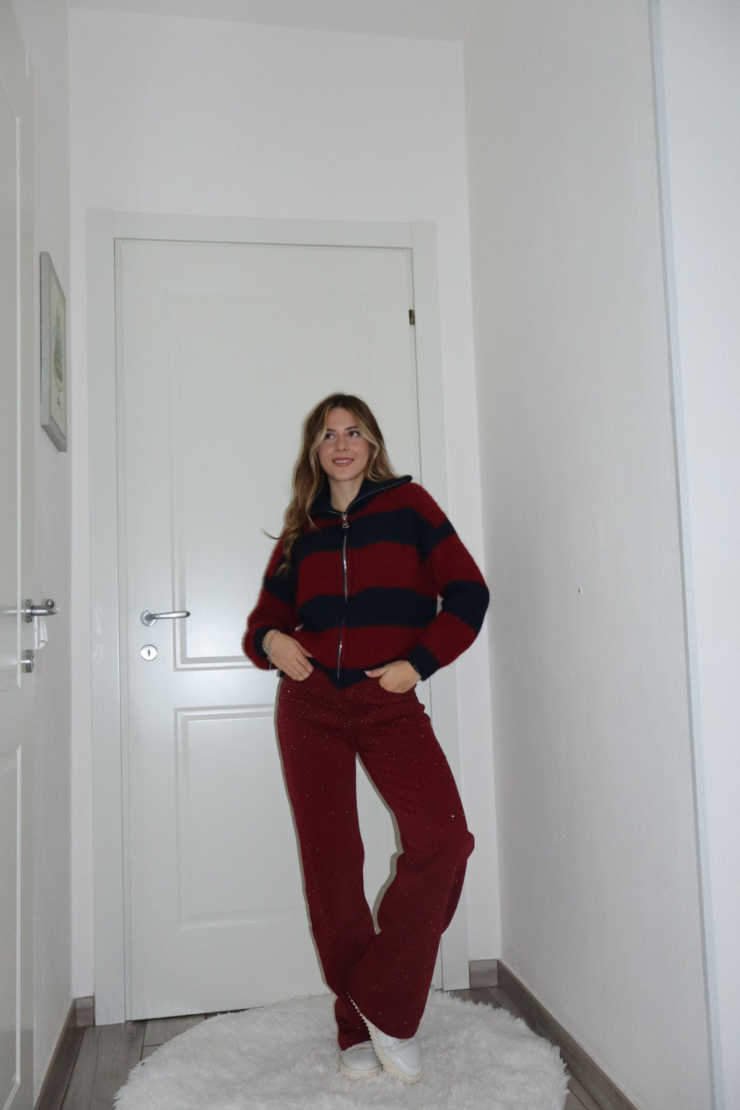 Jeans bordò Shine modellante 46-52