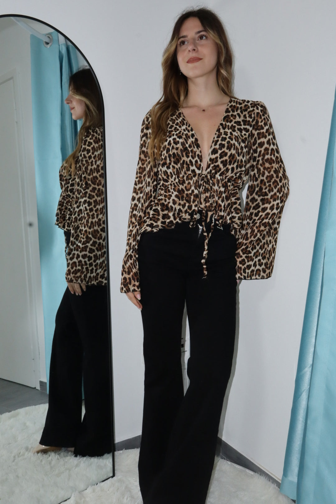 Cardigan velato maculato