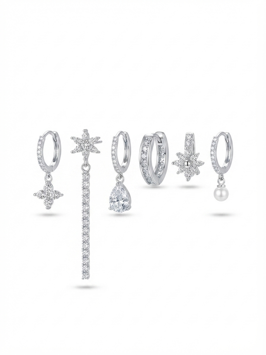 Set 6 orecchini Shine