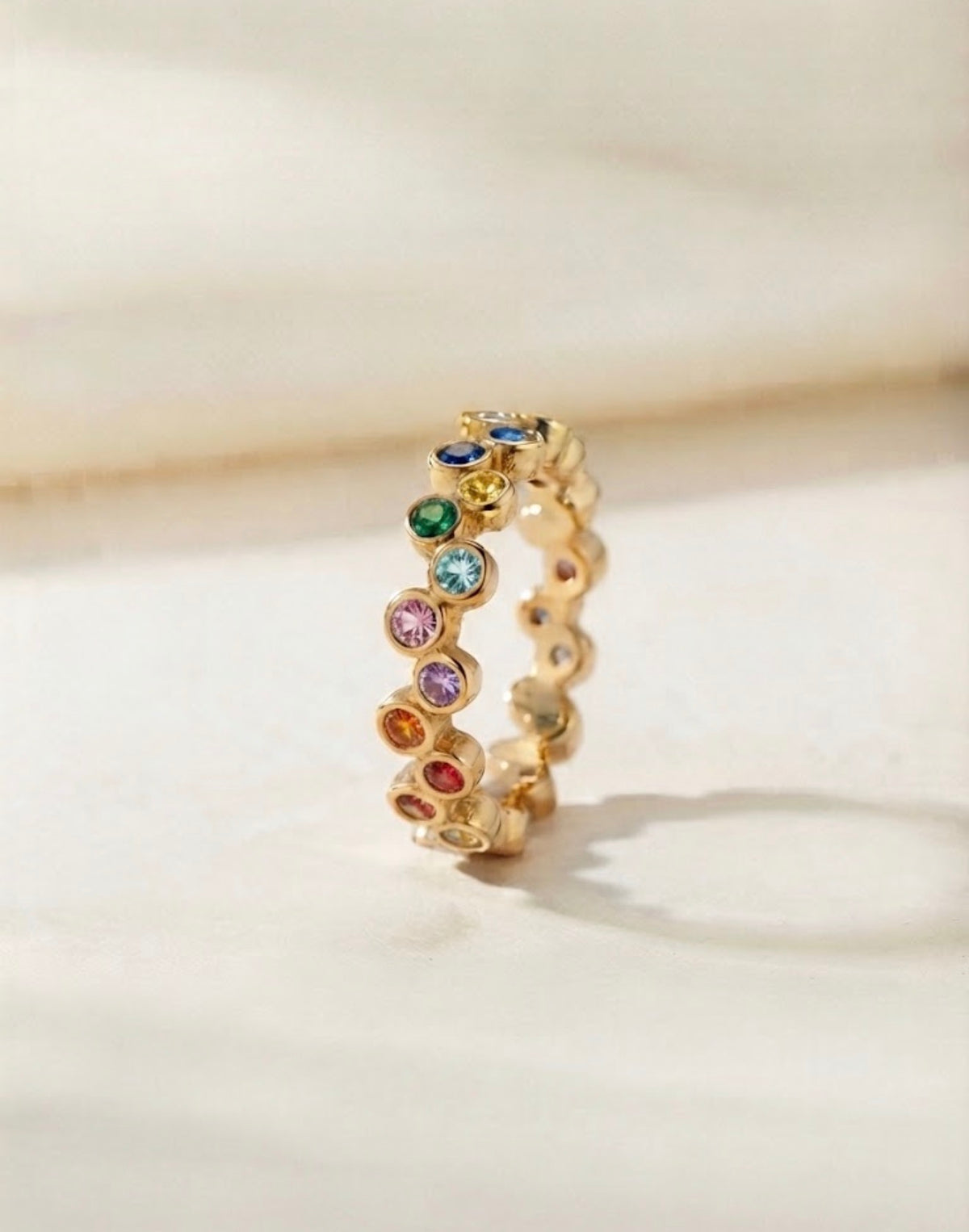 Anello pietrina doppia