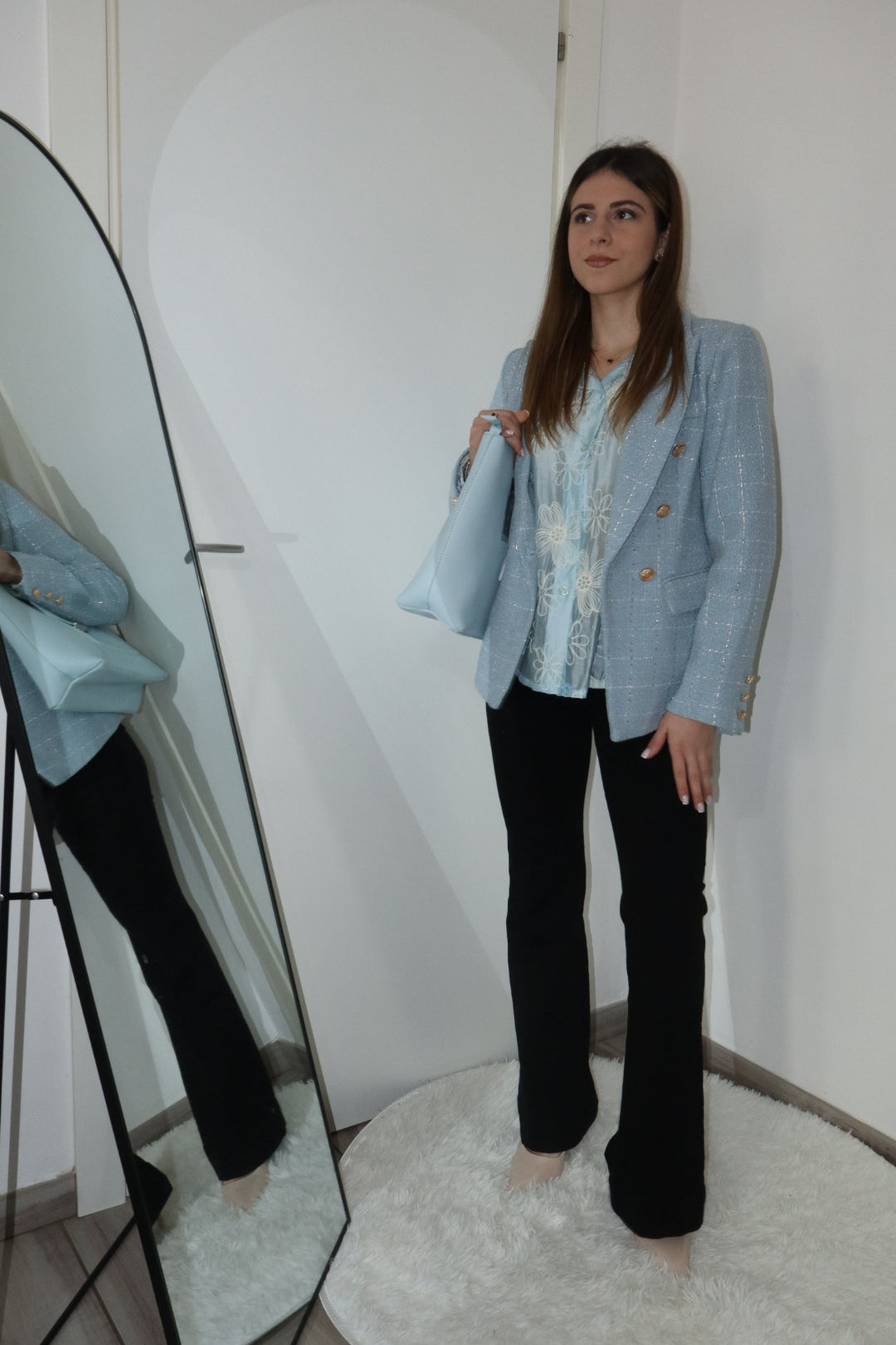 Camicia velata con fiori “serenity” (vari colori)