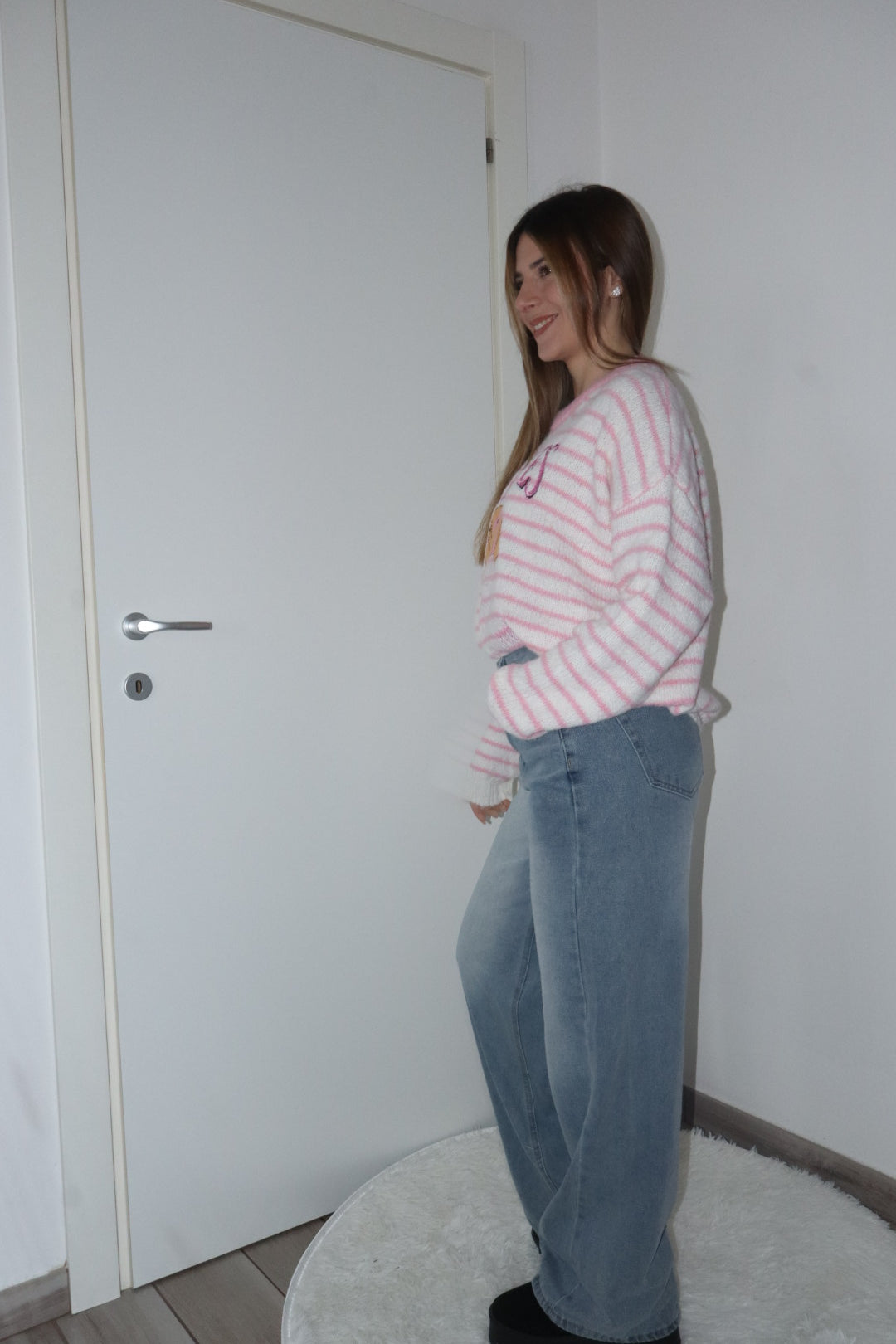 Pull croissant paris rosa,azzurro,giallo,beige