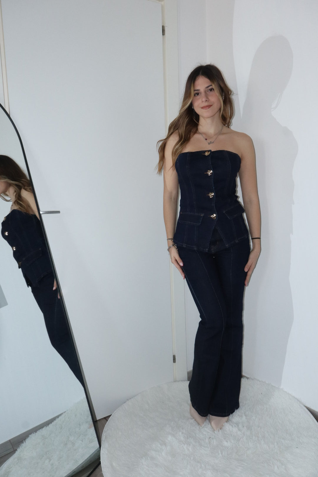 Completo denim “couture”