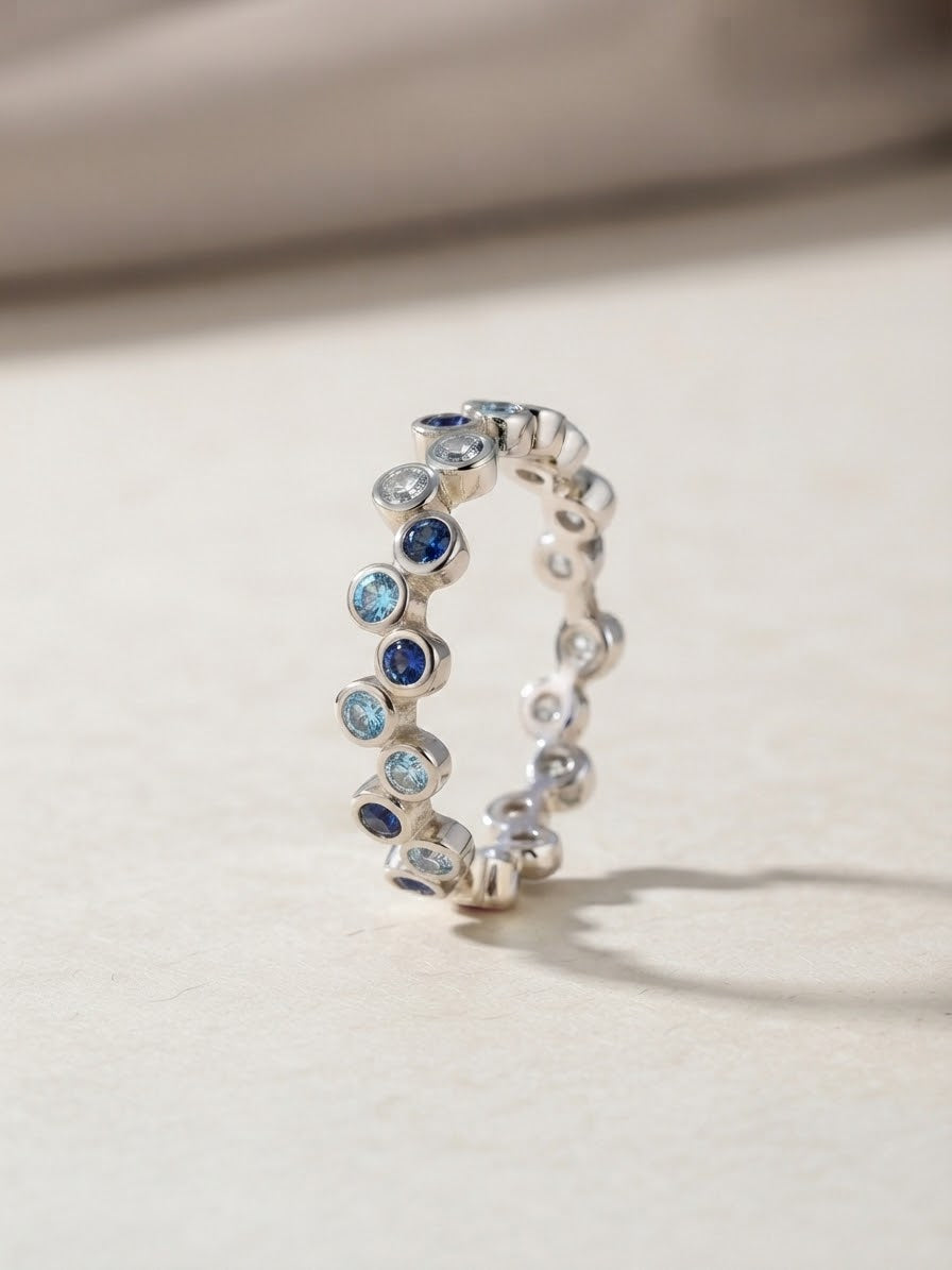 Anello pietrina doppia