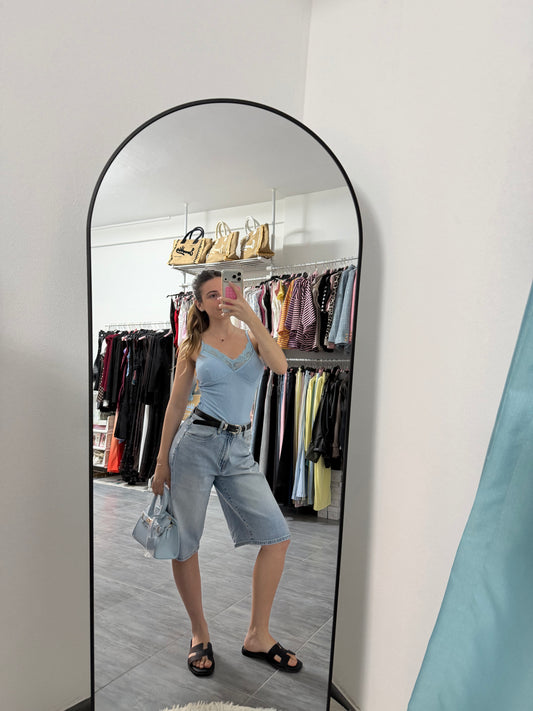Bermuda denim chiaro “trendy” cinta inclusa