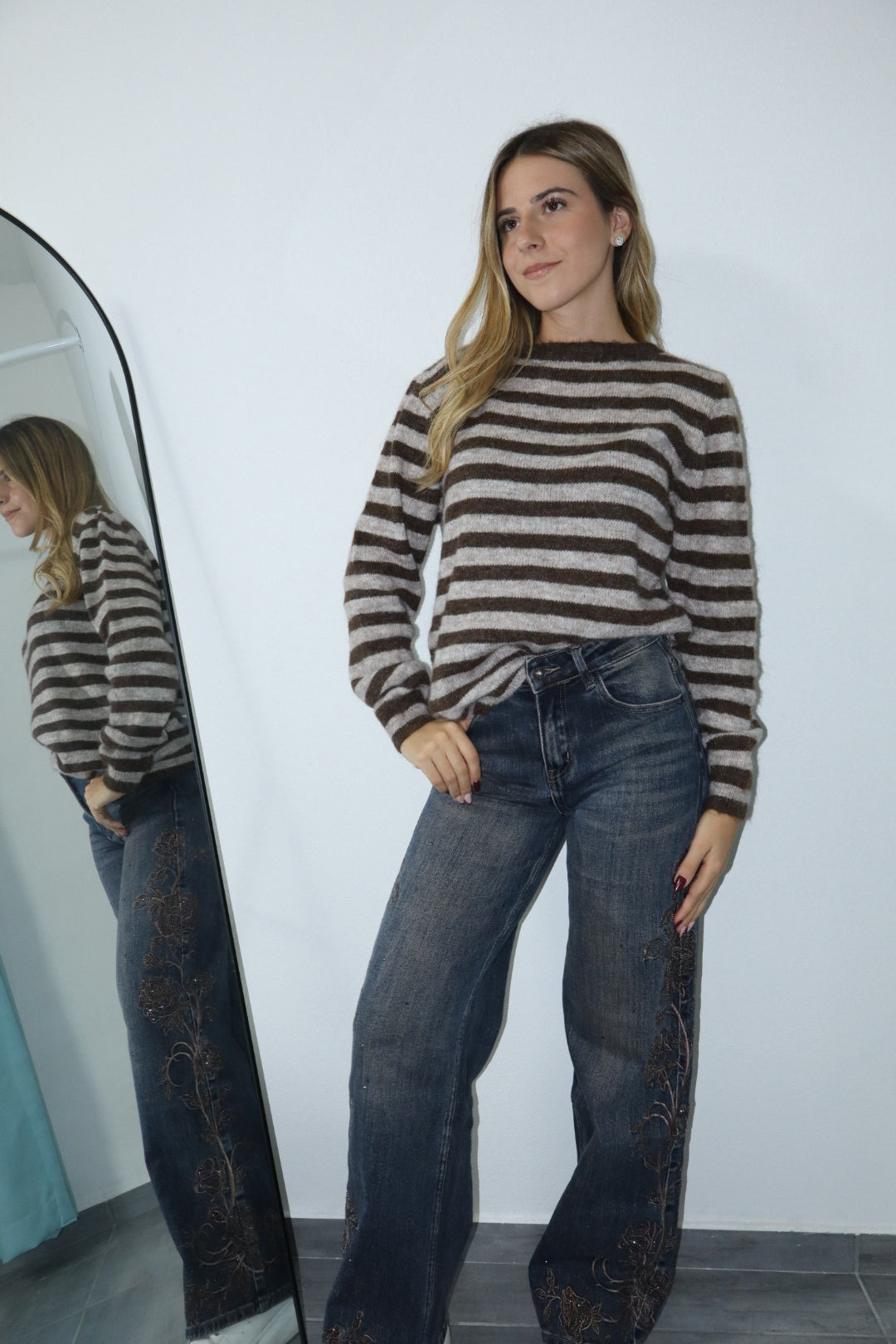 Jeans rosè Shine blu