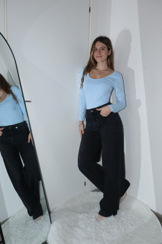 Body lycra con scollo rotondo(vari colori)