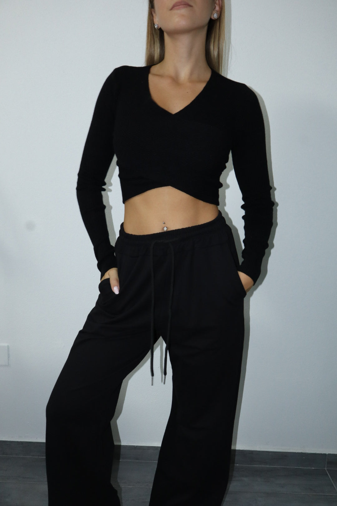 Pantalone tuta confort wide leg