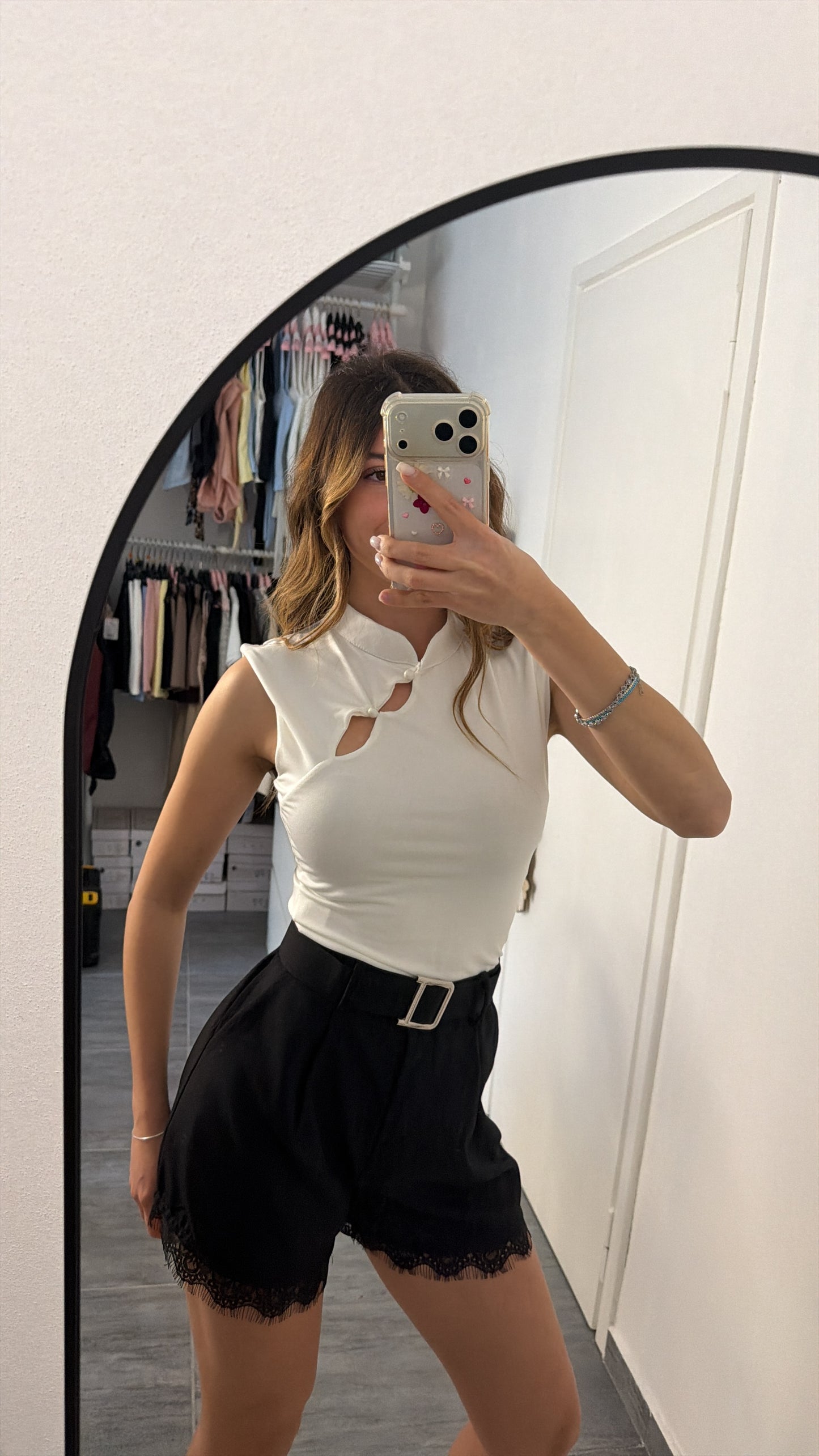 Maglietta con perle “tokyo” (vari colori)