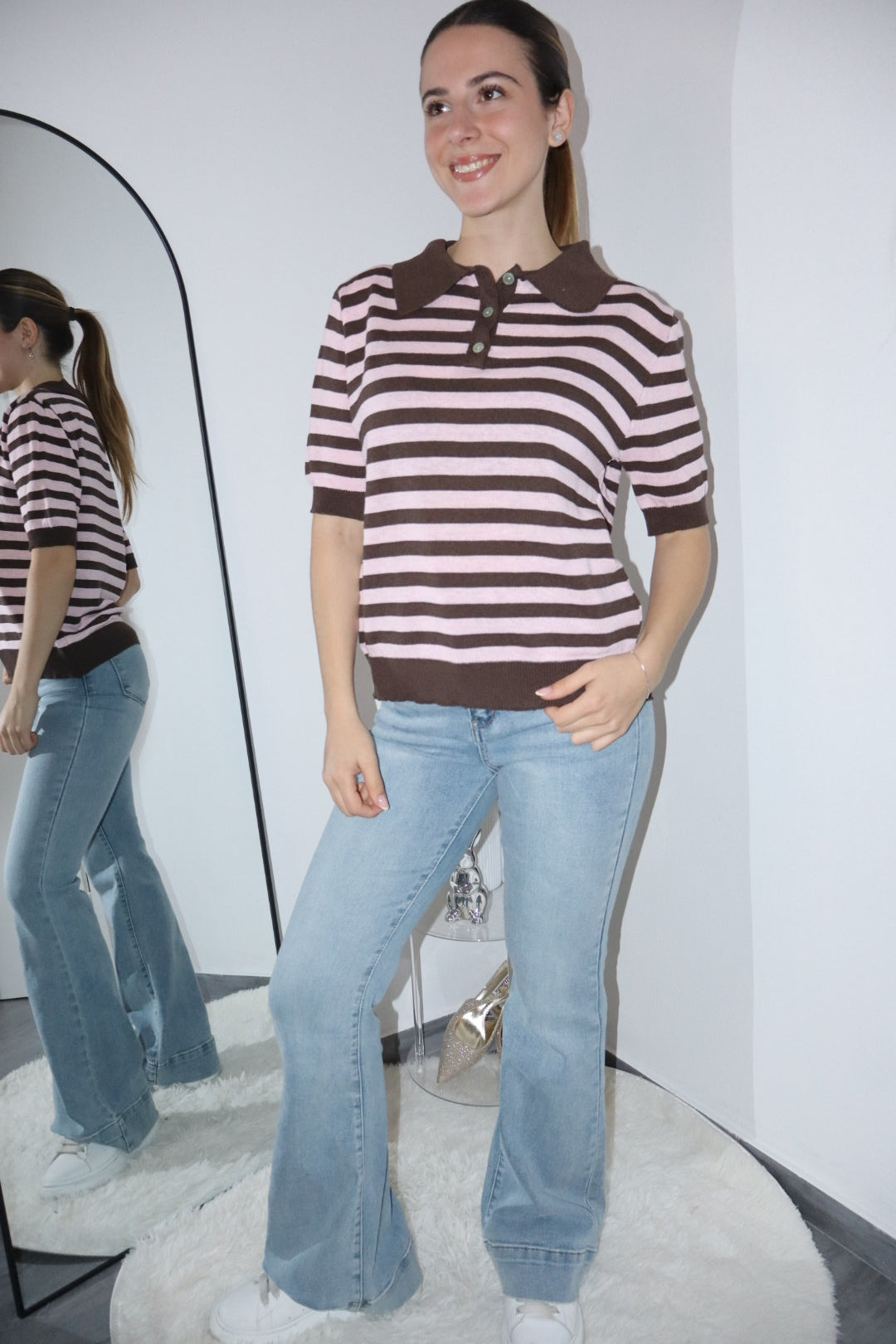 Maglia polo a righe (vari colori)