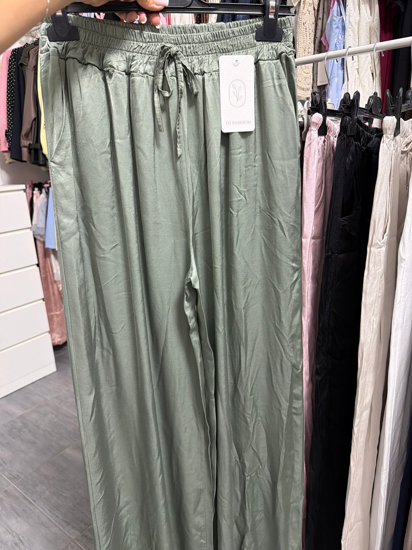 Pantalone confy raso (vari colori)