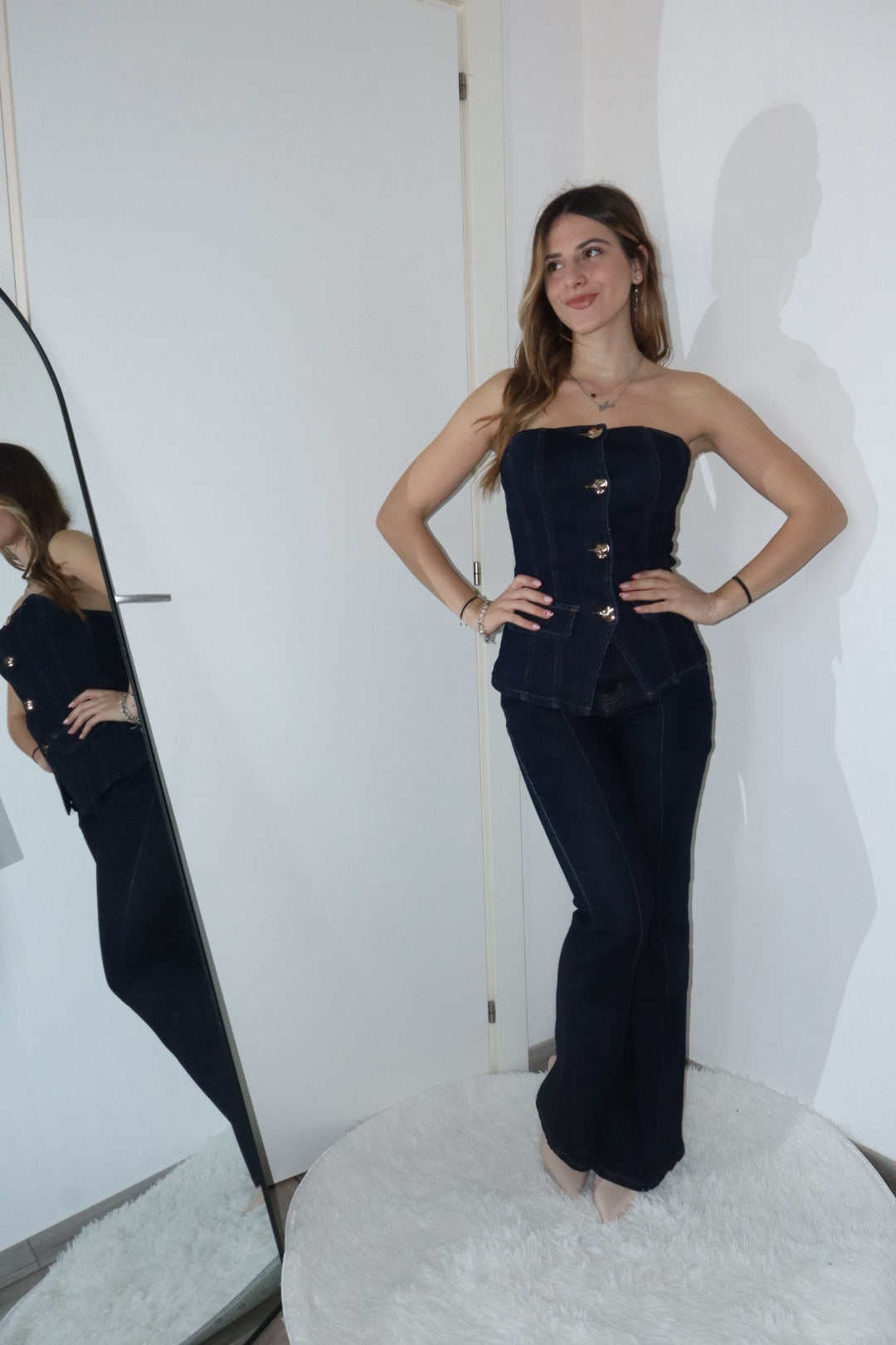 Completo denim “couture”