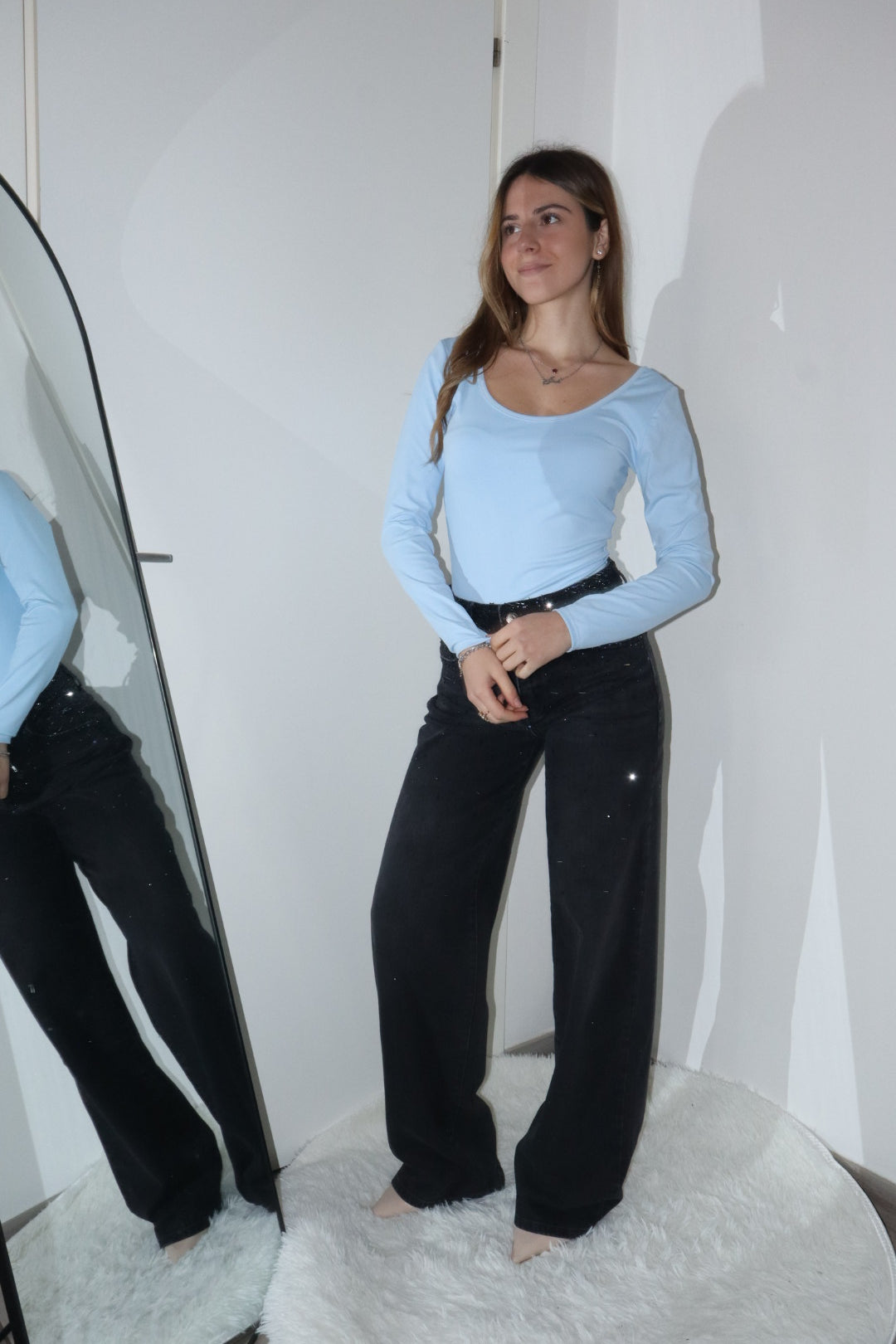 Body lycra con scollo rotondo(vari colori)