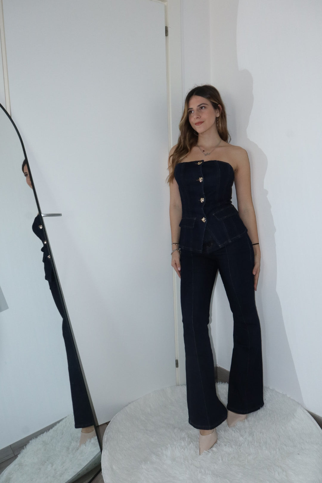 Completo denim “couture”