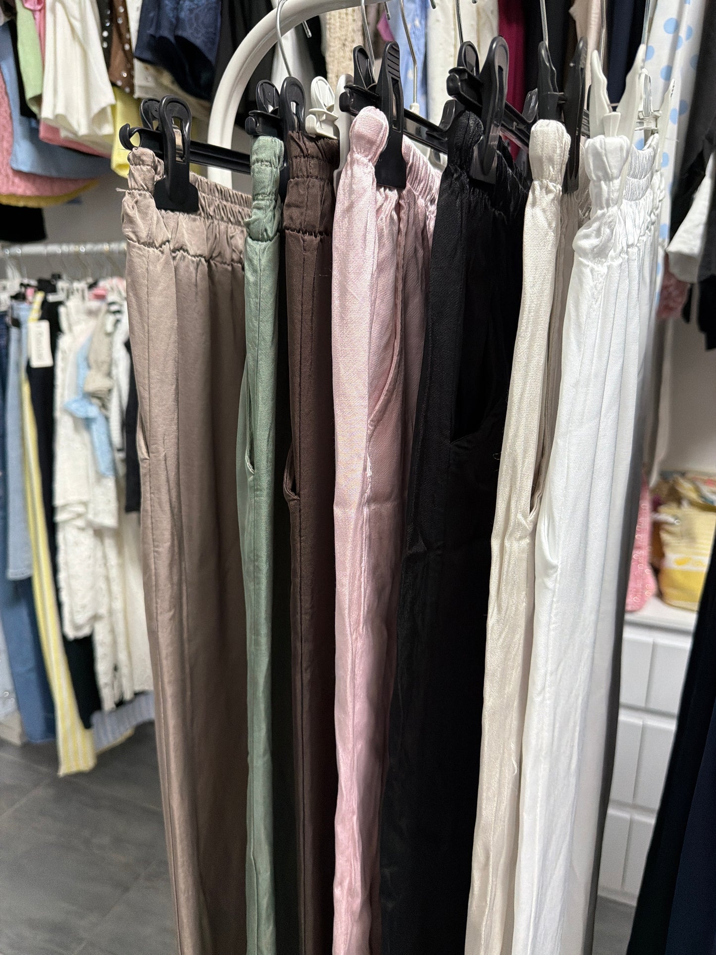 Pantalone confy raso (vari colori)