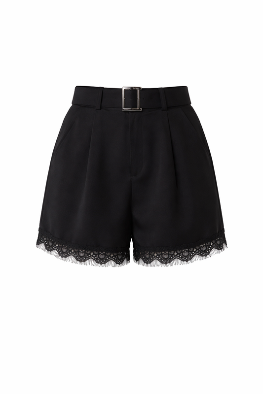 Pantaloncino con pizzo e cintura inclusa “zendaya”(vari colori)