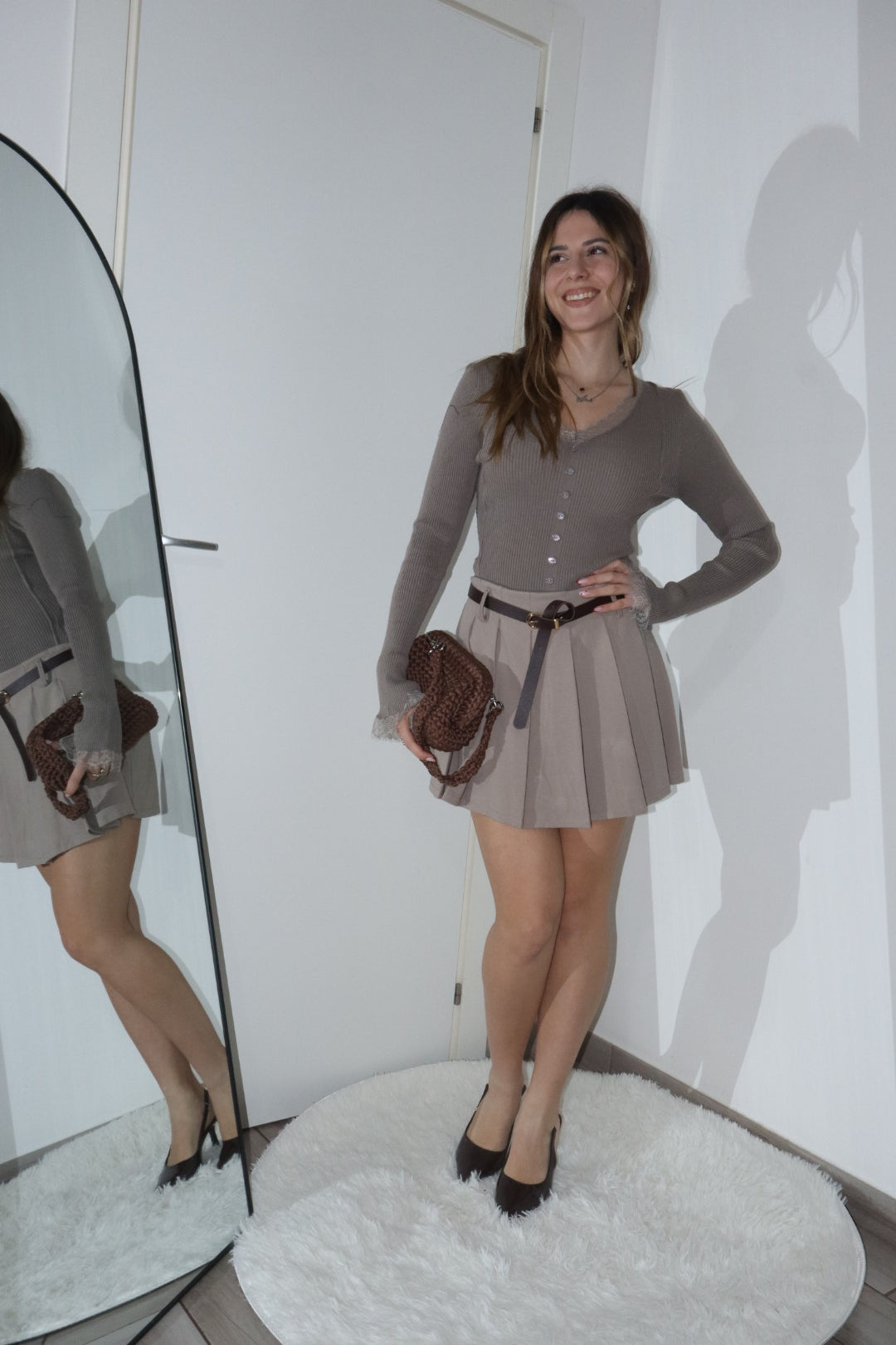 Mini gonna a pantaloncino “Olivia” cinta inclusa
