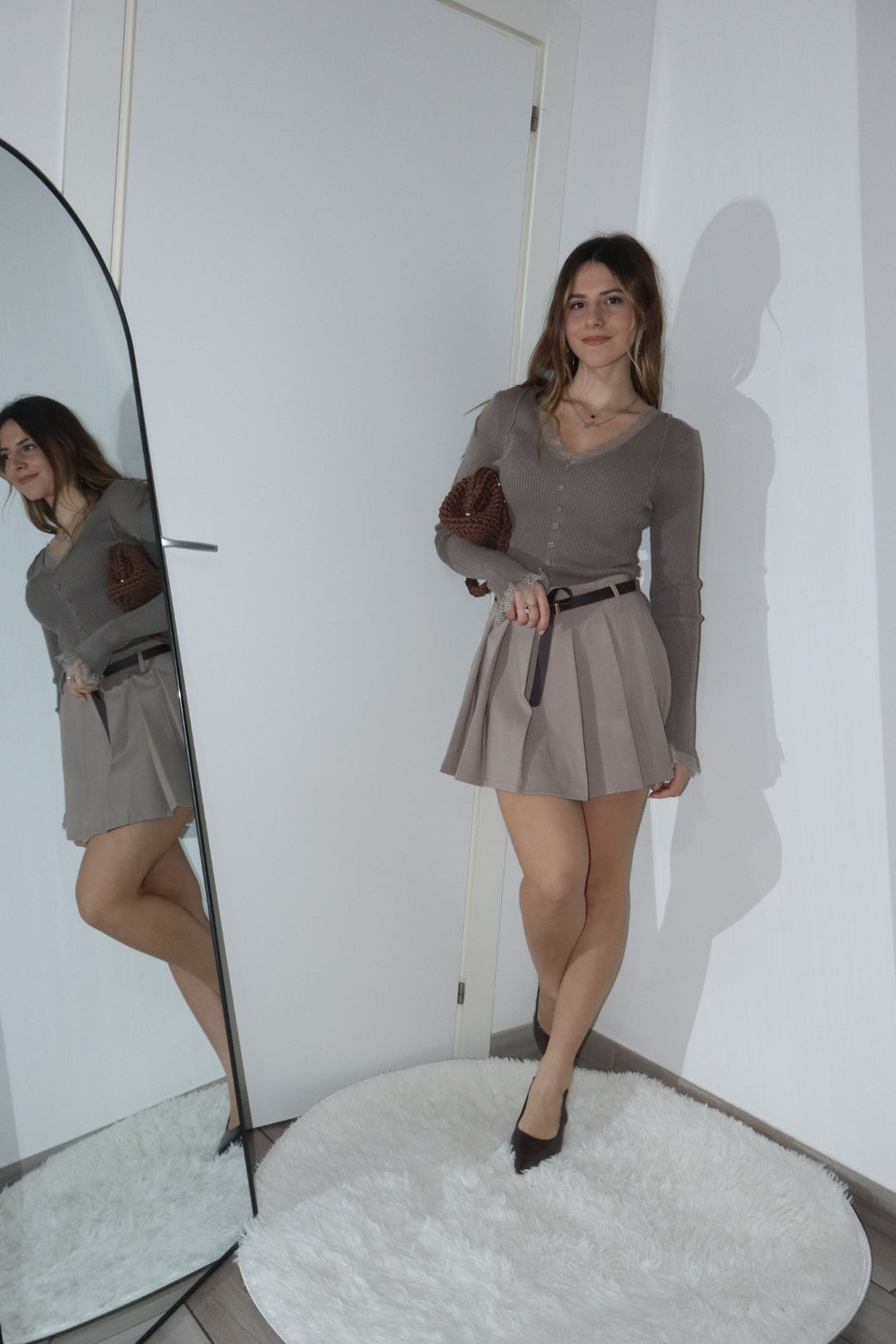 Mini gonna a pantaloncino “Olivia” cinta inclusa