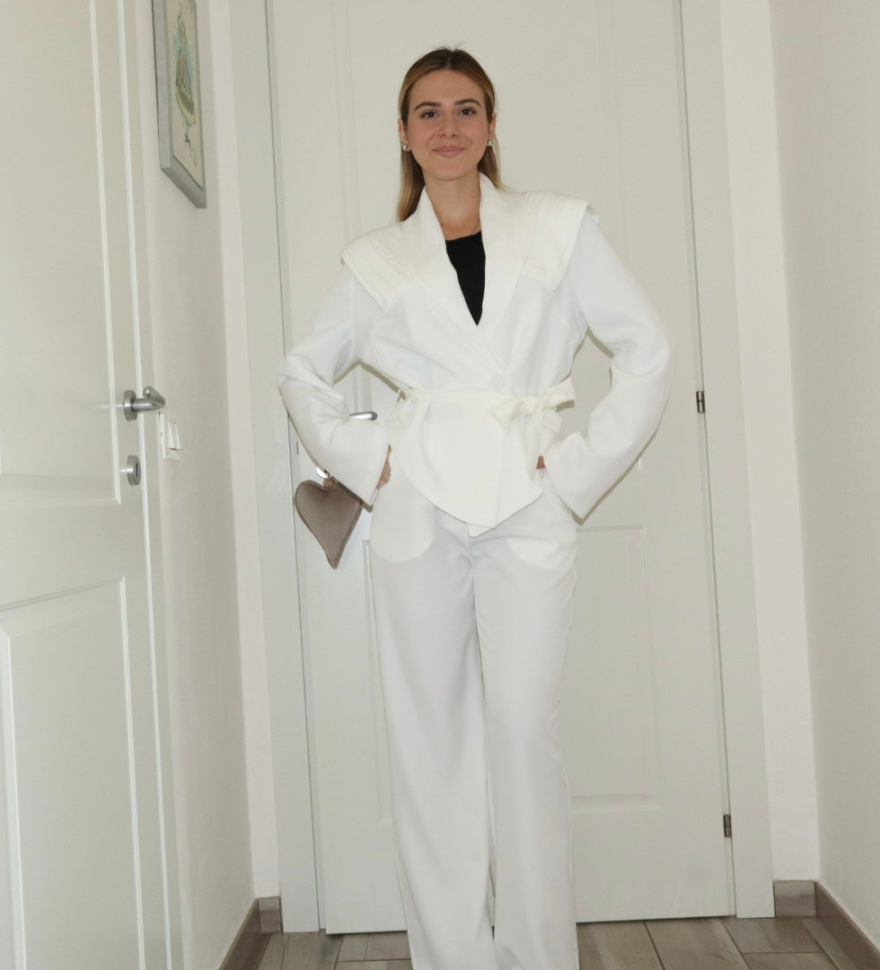 Tailleur con pieghe “clarissa” (vari colori)