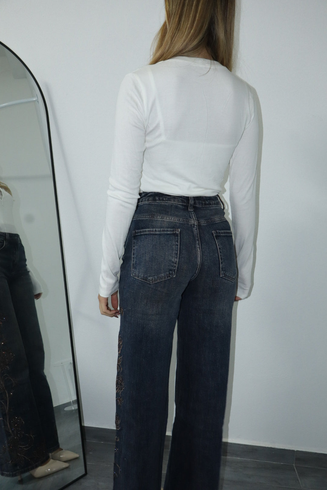Jeans rosè Shine blu